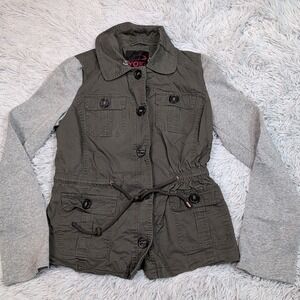 Yoki Jacket Womens Green S Utility Coat Gorpcore Comfy Pockets Button‎ Up Casual